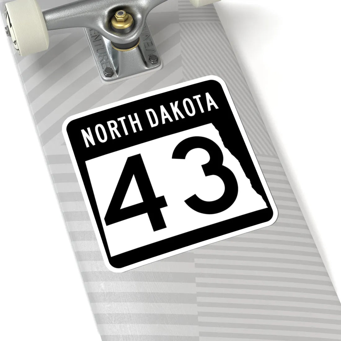 ND-43 2015 (North Dakota) (Road Sign) STICKER Vinyl Kiss-Cut Decal - The Sticker Space