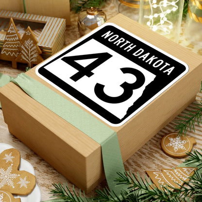 ND-43 2015 (North Dakota) (Road Sign) STICKER Vinyl Kiss-Cut Decal - The Sticker Space