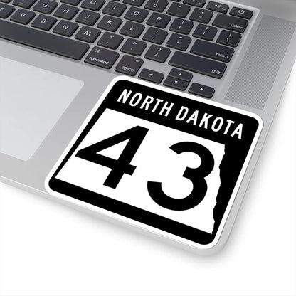 ND-43 2015 (North Dakota) (Road Sign) STICKER Vinyl Kiss-Cut Decal - The Sticker Space