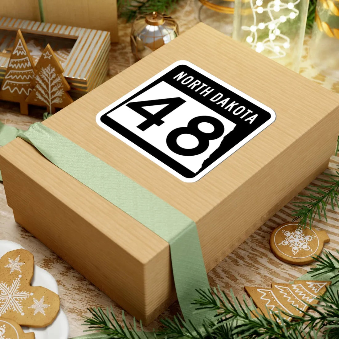 ND-48 2015 (North Dakota) (Road Sign) STICKER Vinyl Kiss-Cut Decal - The Sticker Space