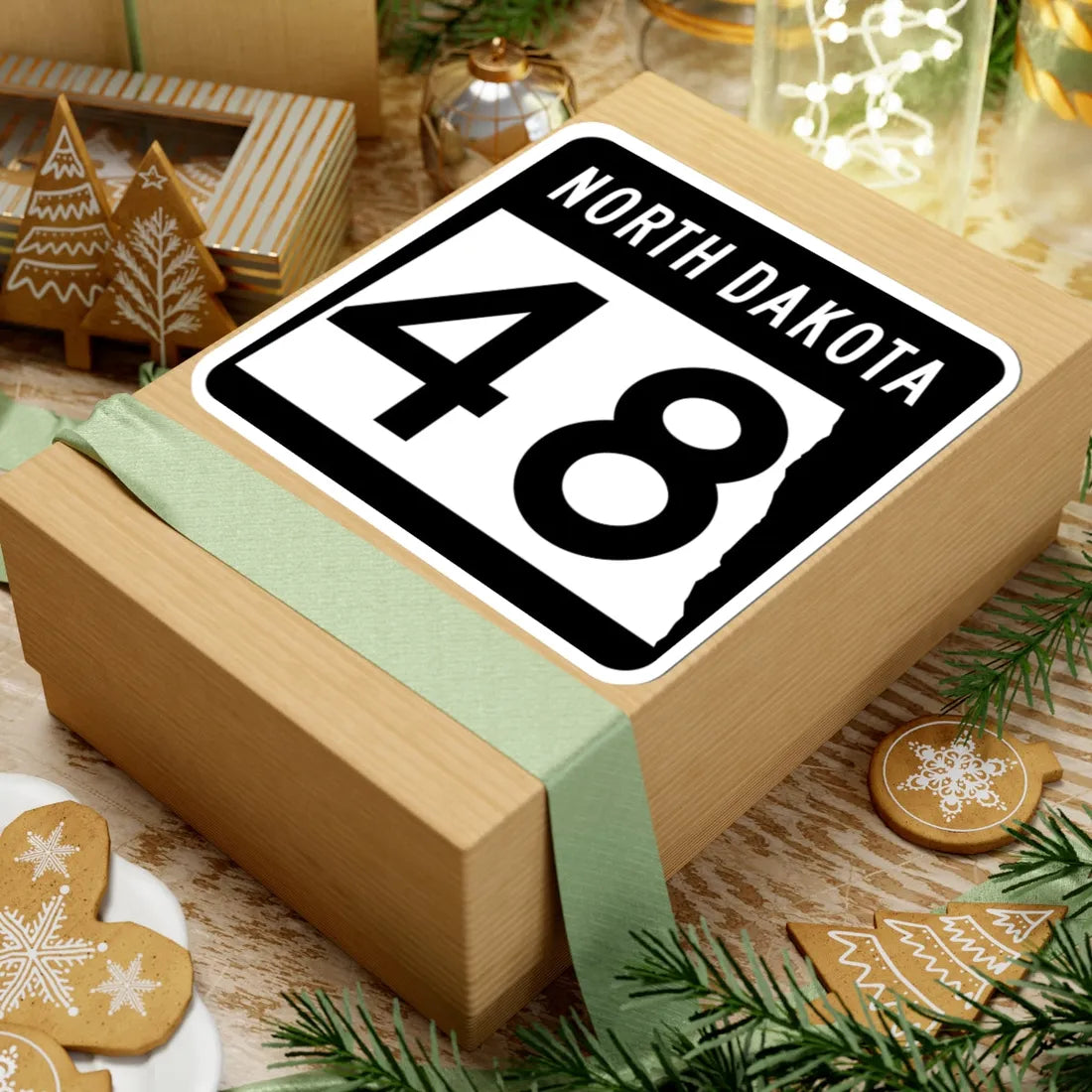 ND-48 2015 (North Dakota) (Road Sign) STICKER Vinyl Kiss-Cut Decal - The Sticker Space