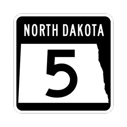 ND-5 2015 (North Dakota) (Road Sign) STICKER Vinyl Kiss-Cut Decal 6 Inch White - The Sticker Space