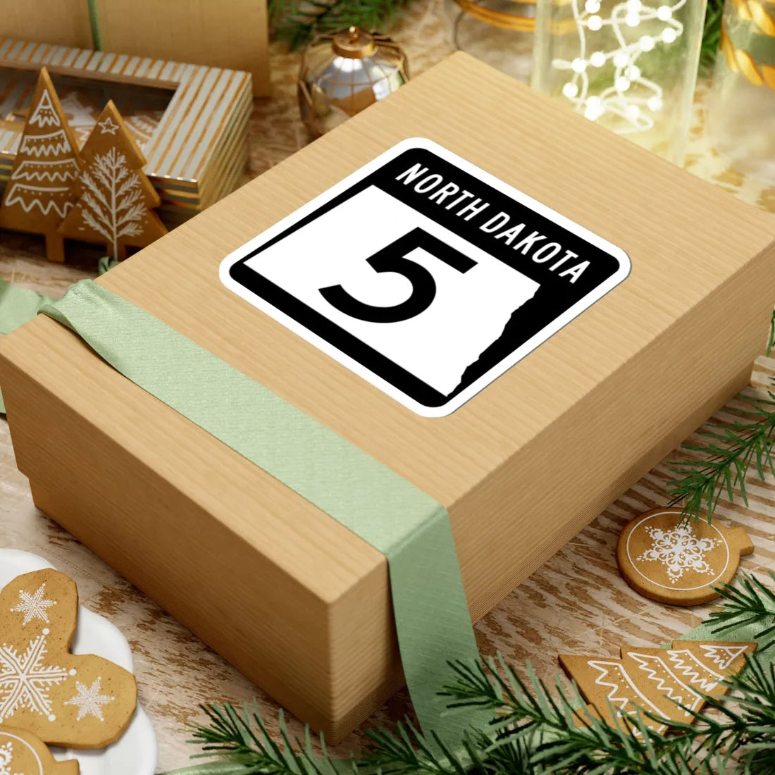 ND-5 2015 (North Dakota) (Road Sign) STICKER Vinyl Kiss-Cut Decal - The Sticker Space