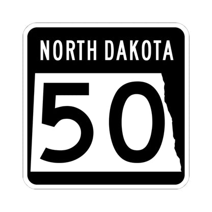 ND-50 2015 (North Dakota) (Road Sign) STICKER Vinyl Kiss-Cut Decal 6 Inch White - The Sticker Space