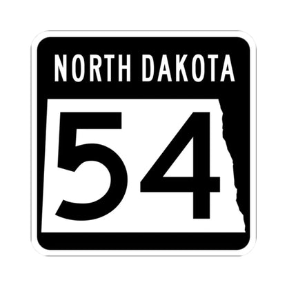 ND-54 2015 (North Dakota) (Road Sign) STICKER Vinyl Kiss-Cut Decal 2 Inch White - The Sticker Space