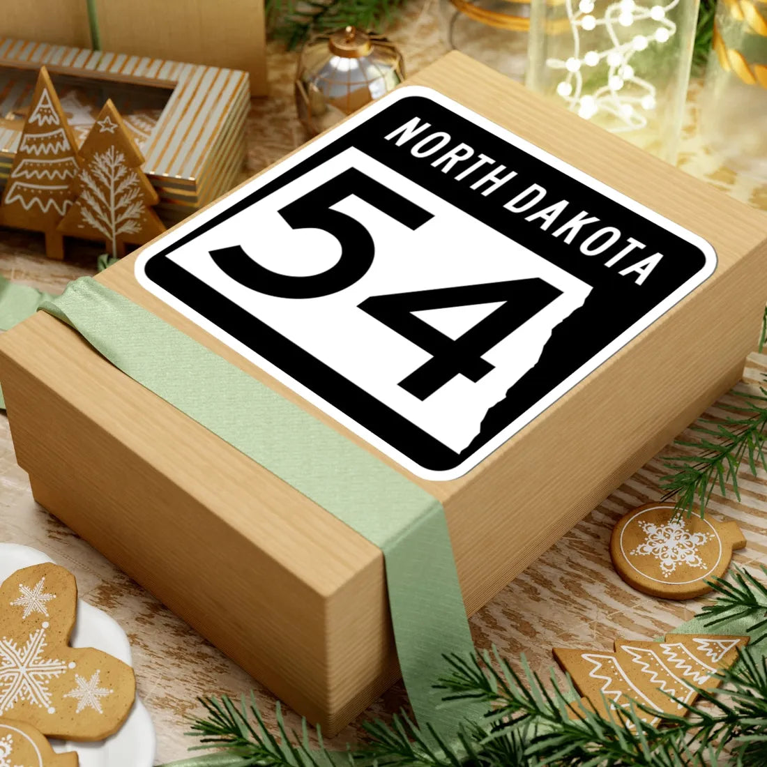 ND-54 2015 (North Dakota) (Road Sign) STICKER Vinyl Kiss-Cut Decal - The Sticker Space