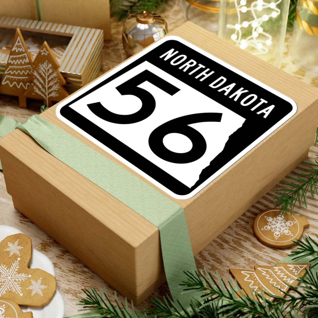 ND-56 2015 (North Dakota) (Road Sign) STICKER Vinyl Kiss-Cut Decal - The Sticker Space