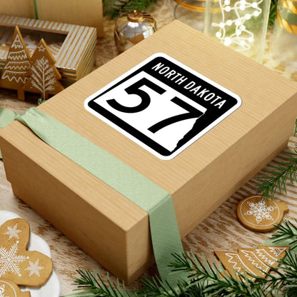 ND-57 2015 (North Dakota) (Road Sign) STICKER Vinyl Kiss-Cut Decal - The Sticker Space