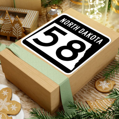 ND-58 2015 (North Dakota) (Road Sign) STICKER Vinyl Kiss-Cut Decal - The Sticker Space