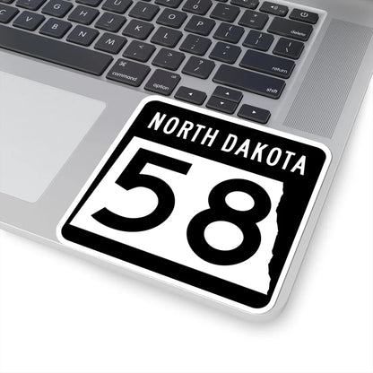 ND-58 2015 (North Dakota) (Road Sign) STICKER Vinyl Kiss-Cut Decal - The Sticker Space
