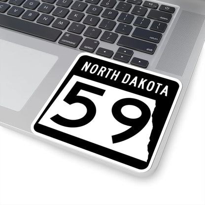 ND-59 2015 (North Dakota) (Road Sign) STICKER Vinyl Kiss-Cut Decal - The Sticker Space