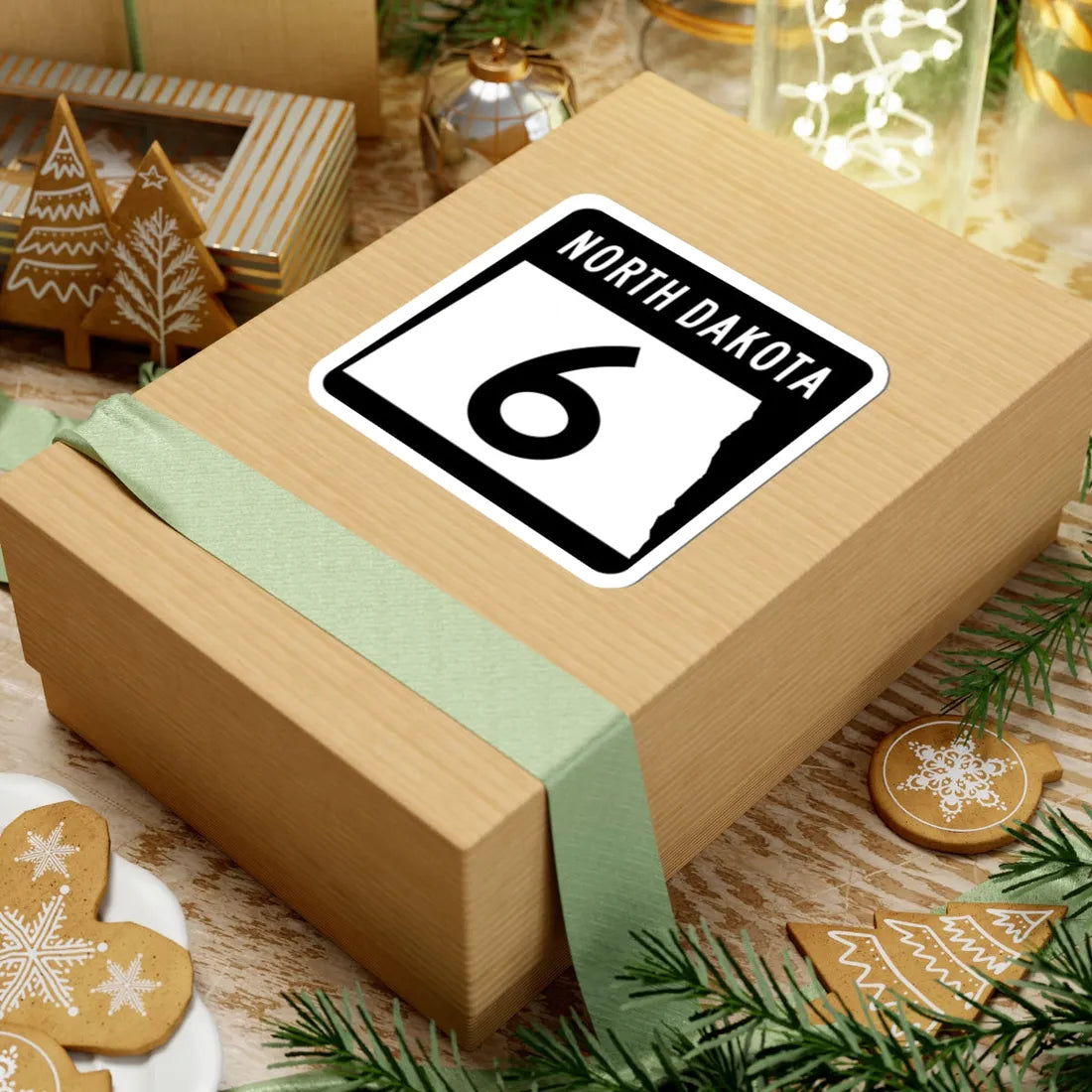 ND-6 2015 (North Dakota) (Road Sign) STICKER Vinyl Kiss-Cut Decal - The Sticker Space