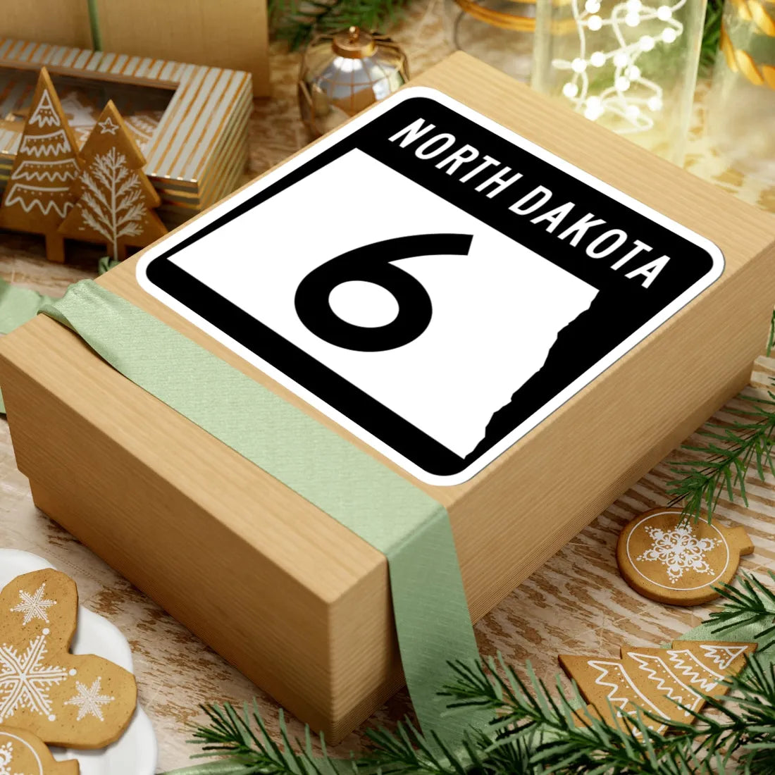 ND-6 2015 (North Dakota) (Road Sign) STICKER Vinyl Kiss-Cut Decal - The Sticker Space