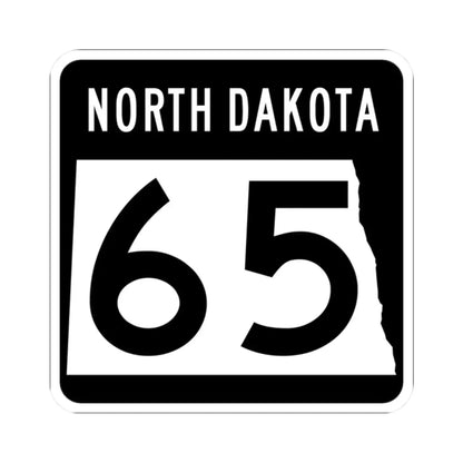 ND-65 2015 (North Dakota) (Road Sign) STICKER Vinyl Kiss-Cut Decal 2 Inch White - The Sticker Space