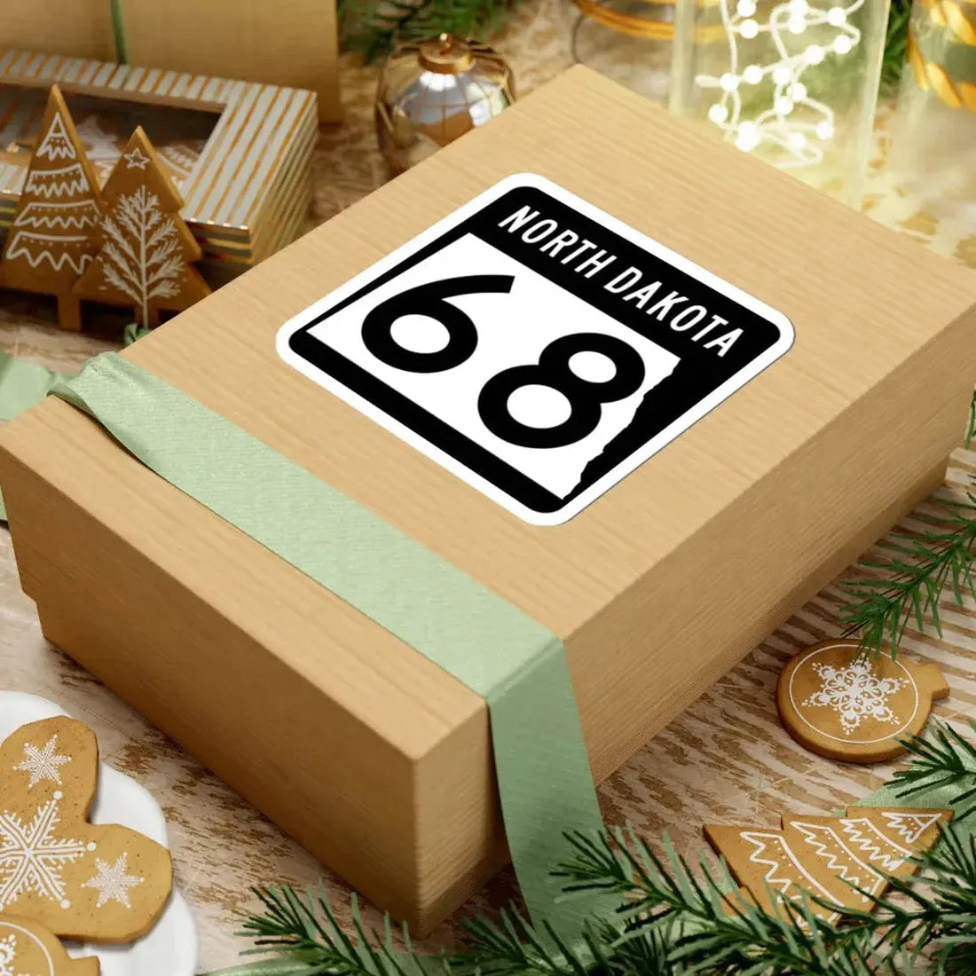 ND-68 2015 (North Dakota) (Road Sign) STICKER Vinyl Kiss-Cut Decal - The Sticker Space