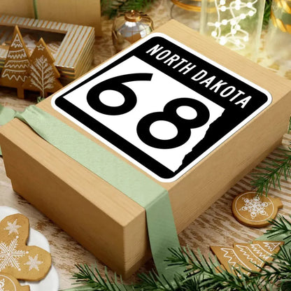 ND-68 2015 (North Dakota) (Road Sign) STICKER Vinyl Kiss-Cut Decal - The Sticker Space