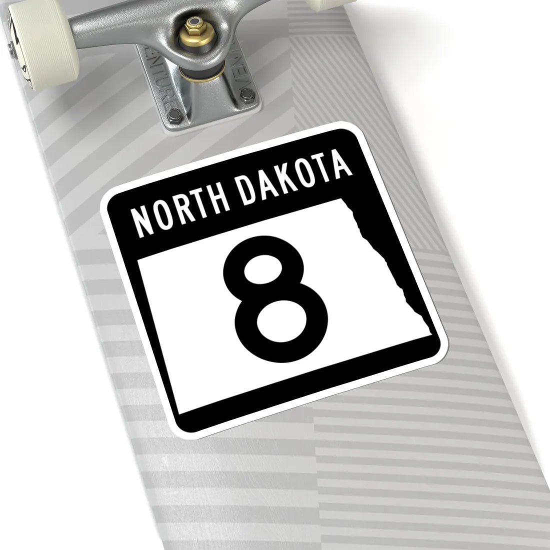 ND-8 2015 (North Dakota) (Road Sign) STICKER Vinyl Kiss-Cut Decal - The Sticker Space