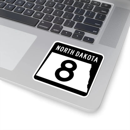 ND-8 2015 (North Dakota) (Road Sign) STICKER Vinyl Kiss-Cut Decal - The Sticker Space