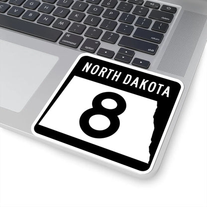 ND-8 2015 (North Dakota) (Road Sign) STICKER Vinyl Kiss-Cut Decal - The Sticker Space