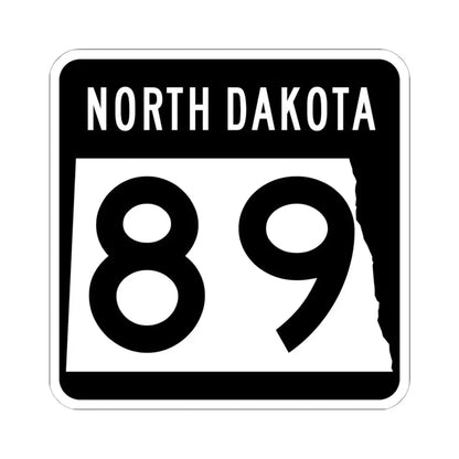 ND-89 2015 (North Dakota) (Road Sign) STICKER Vinyl Kiss-Cut Decal 6 Inch White - The Sticker Space