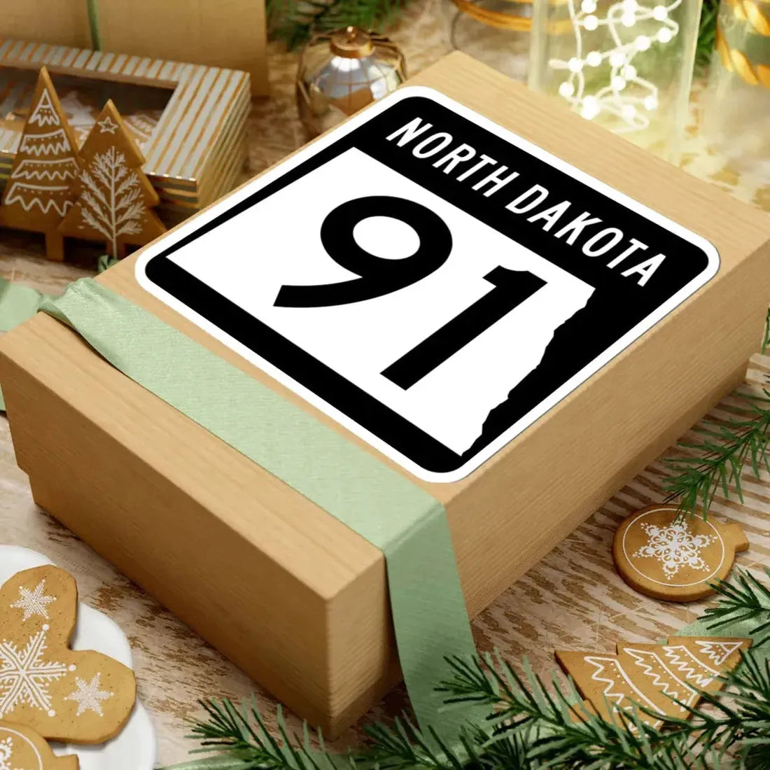 ND-91 2015 (North Dakota) (Road Sign) STICKER Vinyl Kiss-Cut Decal - The Sticker Space