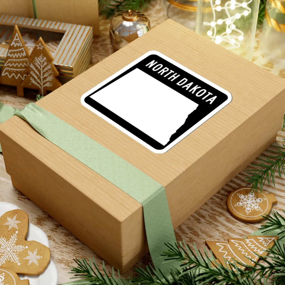 ND-blank (North Dakota) (Road Sign) STICKER Vinyl Kiss-Cut Decal - The Sticker Space