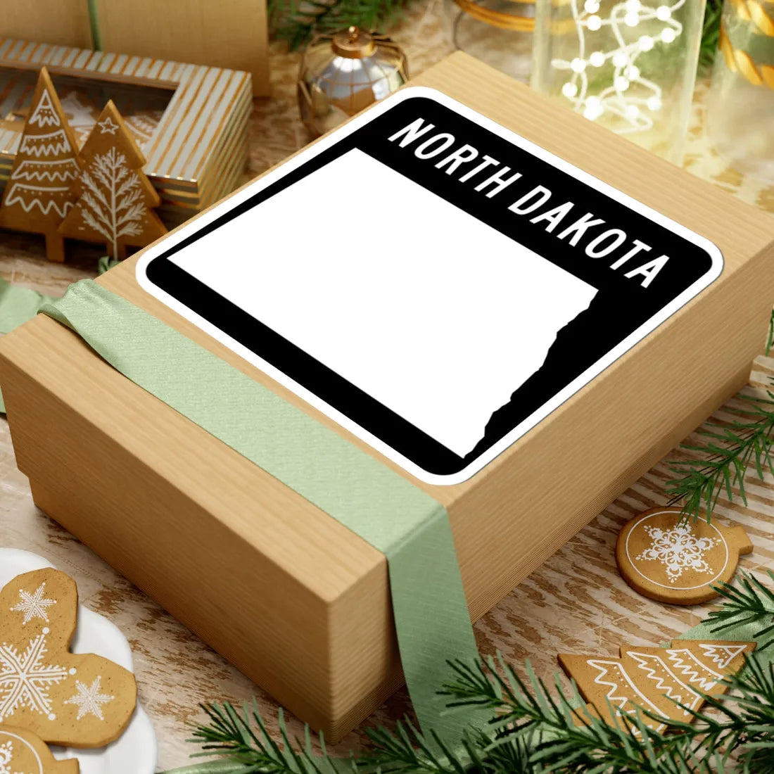 ND-blank (North Dakota) (Road Sign) STICKER Vinyl Kiss-Cut Decal - The Sticker Space