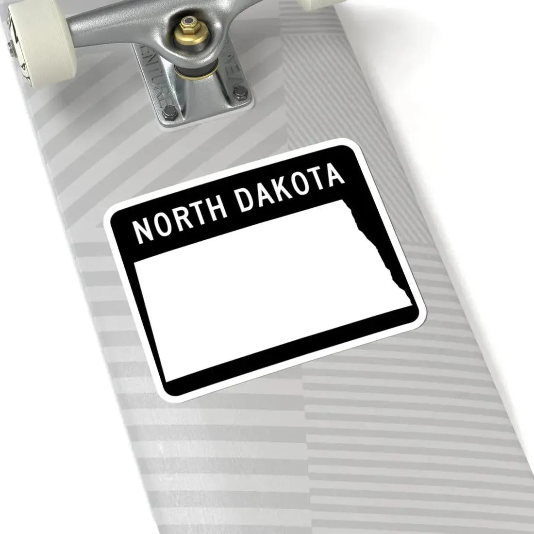 ND-blank wide (North Dakota) (Road Sign) STICKER Vinyl Kiss-Cut Decal - The Sticker Space