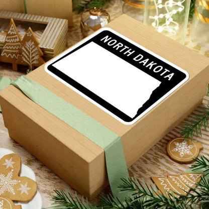 ND-blank wide (North Dakota) (Road Sign) STICKER Vinyl Kiss-Cut Decal - The Sticker Space