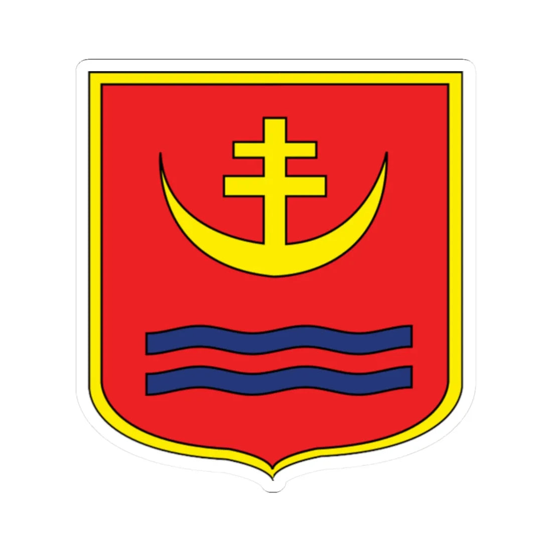 NDjamena coa (Chad) (Coat of Arms) STICKER Vinyl Kiss-Cut Decal 2 Inch White - The Sticker Space