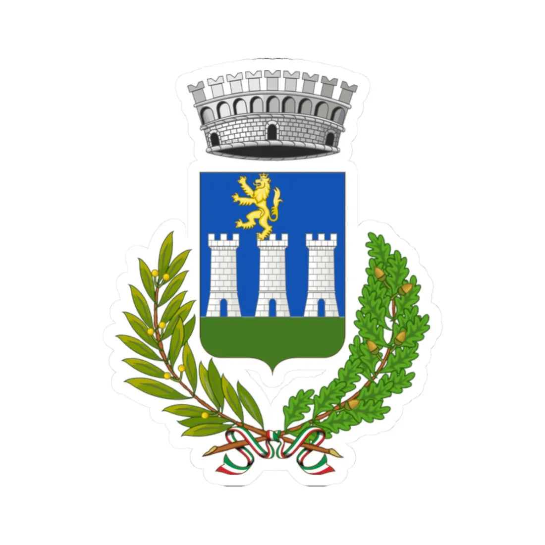 Ne-Stemma (Italy) (Coat of Arms) STICKER Vinyl Kiss-Cut Decal 2 Inch White - The Sticker Space