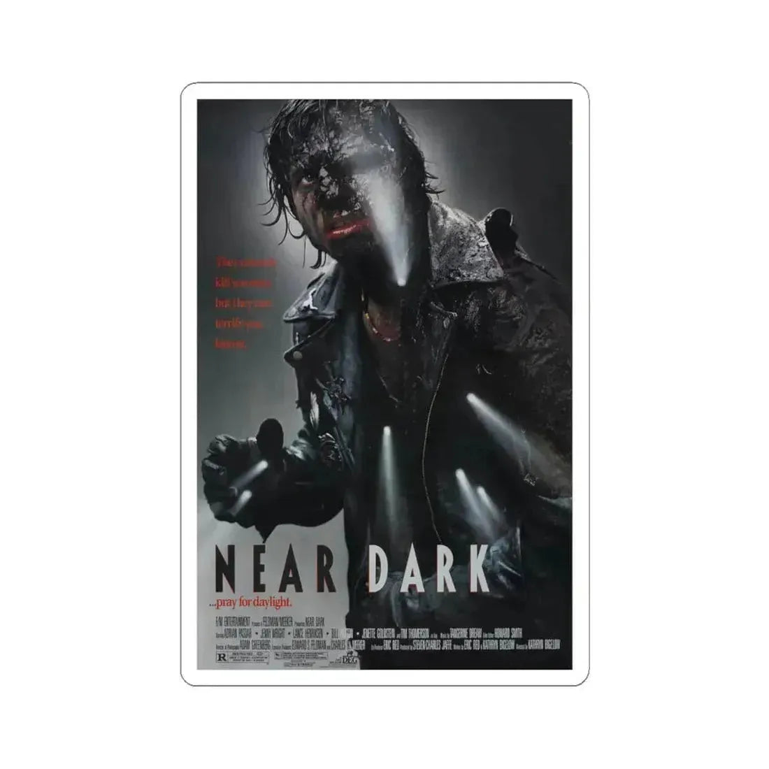 NEAR DARK 1987 Movie Poster - STICKER Vinyl Kiss-Cut Decal 4 Inch White - The Sticker Space