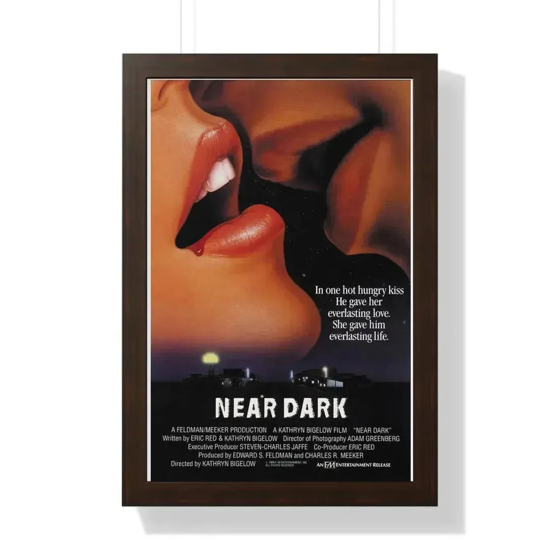 NEAR DARK (TEASER) 1987 - Framed Movie Poster 16″ x 24″ Walnut - The Sticker Space