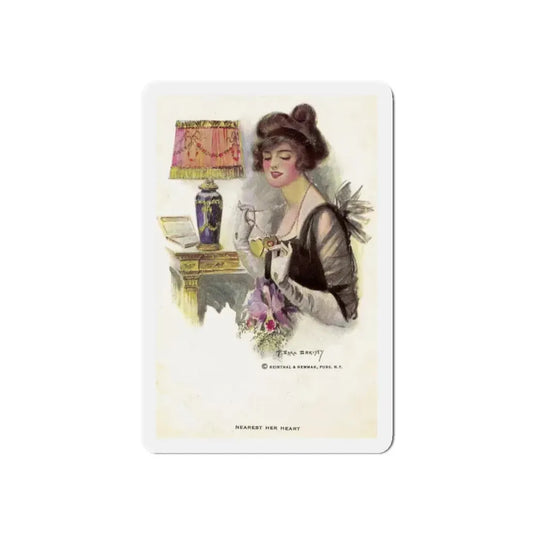 Nearest Her Heart (Magazine Illustration) Refrigerator Magnet 6 Inch - The Sticker Space