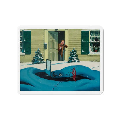 Nebraska Football (Magazine Illustration) Refrigerator Magnet 4 Inch - The Sticker Space