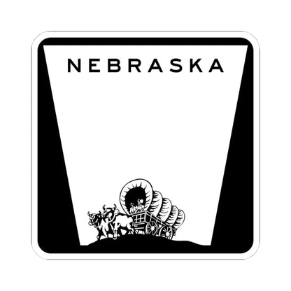 Nebraska state highway marker (Nebraska) (Road Sign) STICKER Vinyl Kiss-Cut Decal 4 Inch White - The Sticker Space