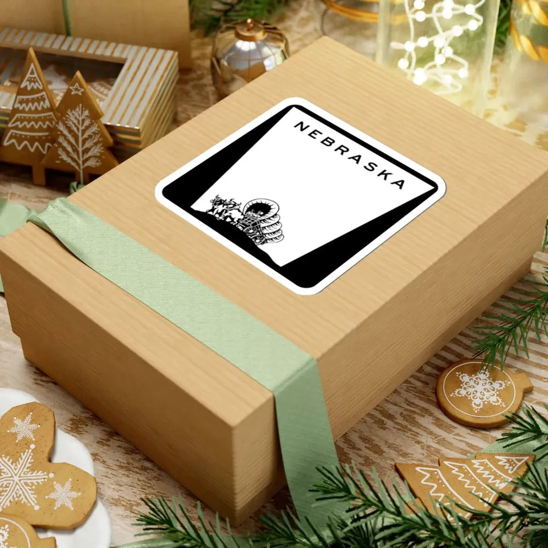 Nebraska state highway marker (Nebraska) (Road Sign) STICKER Vinyl Kiss-Cut Decal - The Sticker Space