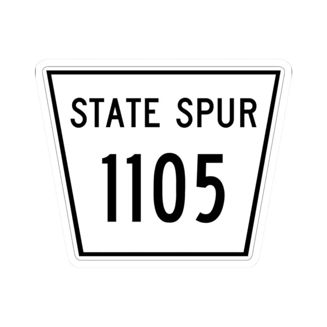 Nebraska State Spur 1105 (Nebraska) (Road Sign) STICKER Vinyl Kiss-Cut Decal 2 Inch White - The Sticker Space
