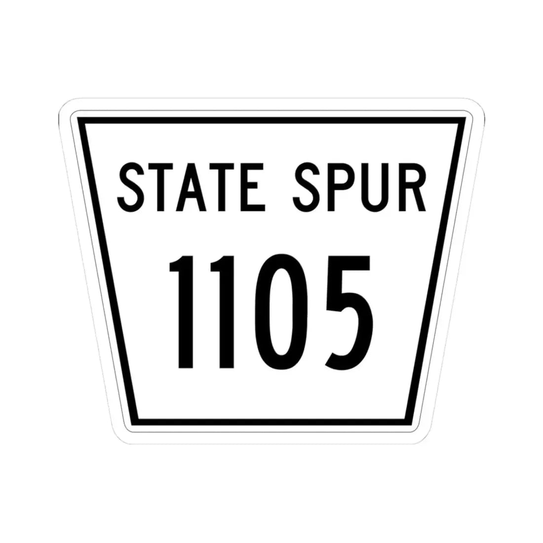 Nebraska State Spur 1105 (Nebraska) (Road Sign) STICKER Vinyl Kiss-Cut Decal 3 Inch White - The Sticker Space