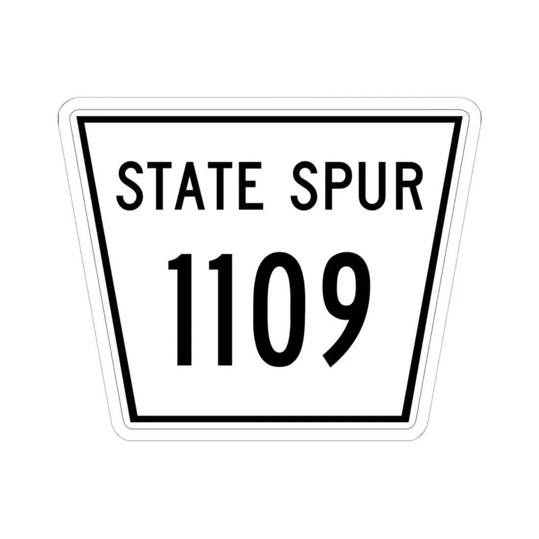 Nebraska State Spur 1109 (Nebraska) (Road Sign) STICKER Vinyl Kiss-Cut Decal 6 Inch White - The Sticker Space