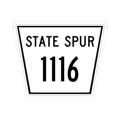 Nebraska State Spur 1116 (Nebraska) (Road Sign) STICKER Vinyl Kiss-Cut Decal 3 Inch White - The Sticker Space