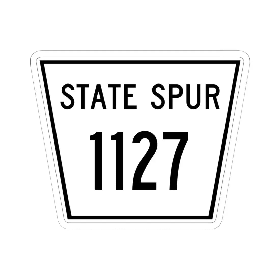 Nebraska State Spur 1127 (Nebraska) (Road Sign) STICKER Vinyl Kiss-Cut Decal 6 Inch White - The Sticker Space