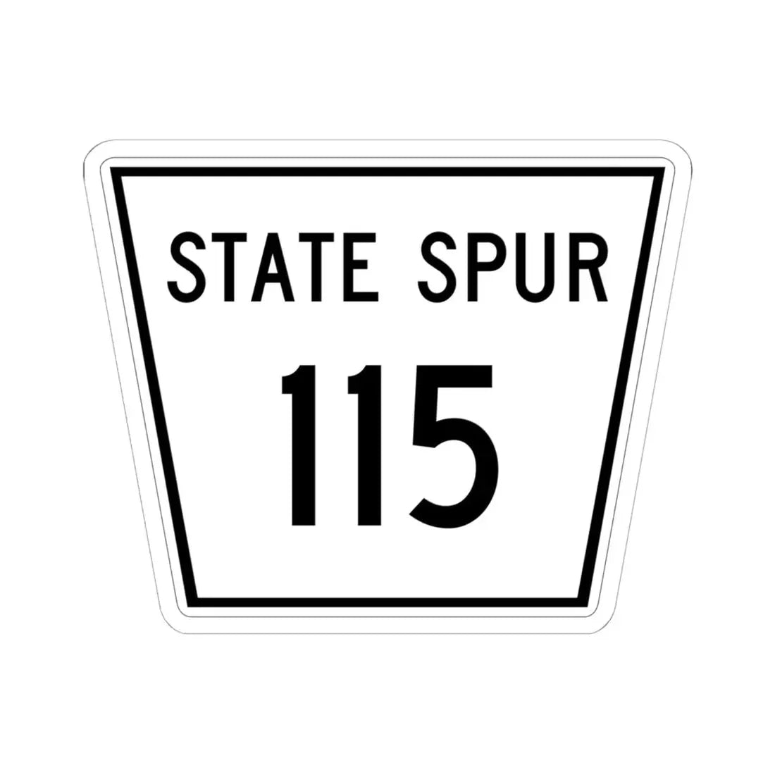 Nebraska State Spur 115 (Nebraska) (Road Sign) STICKER Vinyl Kiss-Cut Decal 6 Inch White - The Sticker Space