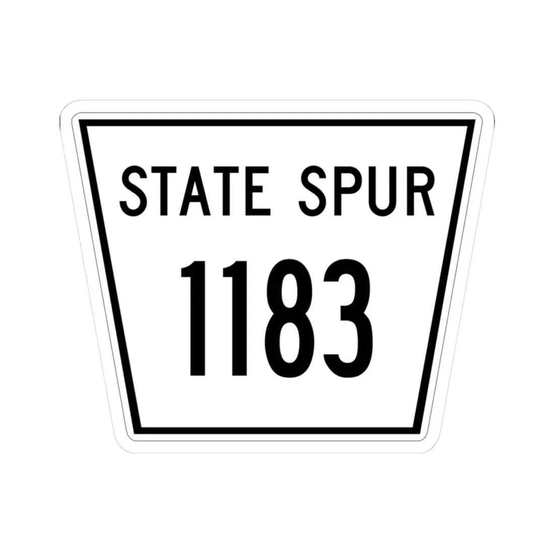 Nebraska State Spur 1183 (Nebraska) (Road Sign) STICKER Vinyl Kiss-Cut Decal 3 Inch White - The Sticker Space