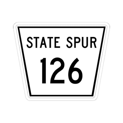Nebraska State Spur 126 (Nebraska) (Road Sign) STICKER Vinyl Kiss-Cut Decal 6 Inch White - The Sticker Space
