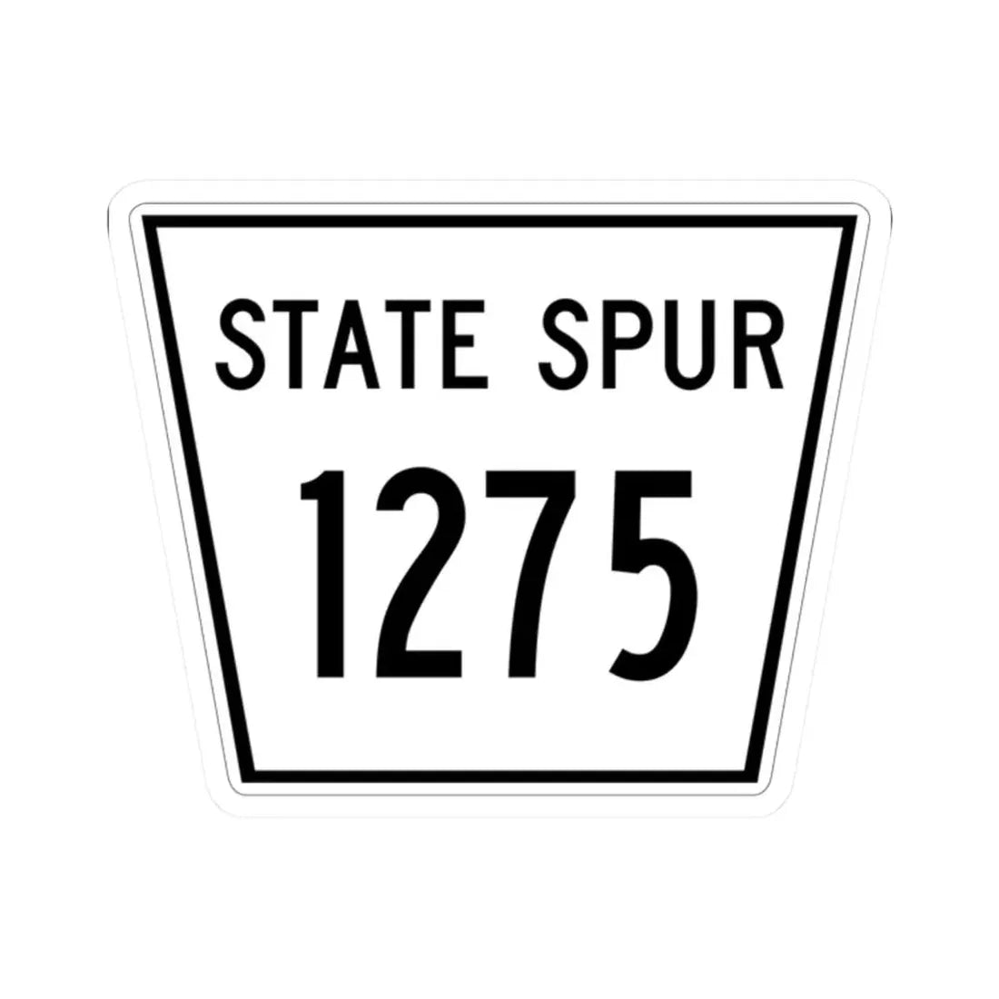 Nebraska State Spur 1275 (Nebraska) (Road Sign) STICKER Vinyl Kiss-Cut Decal 2 Inch White - The Sticker Space