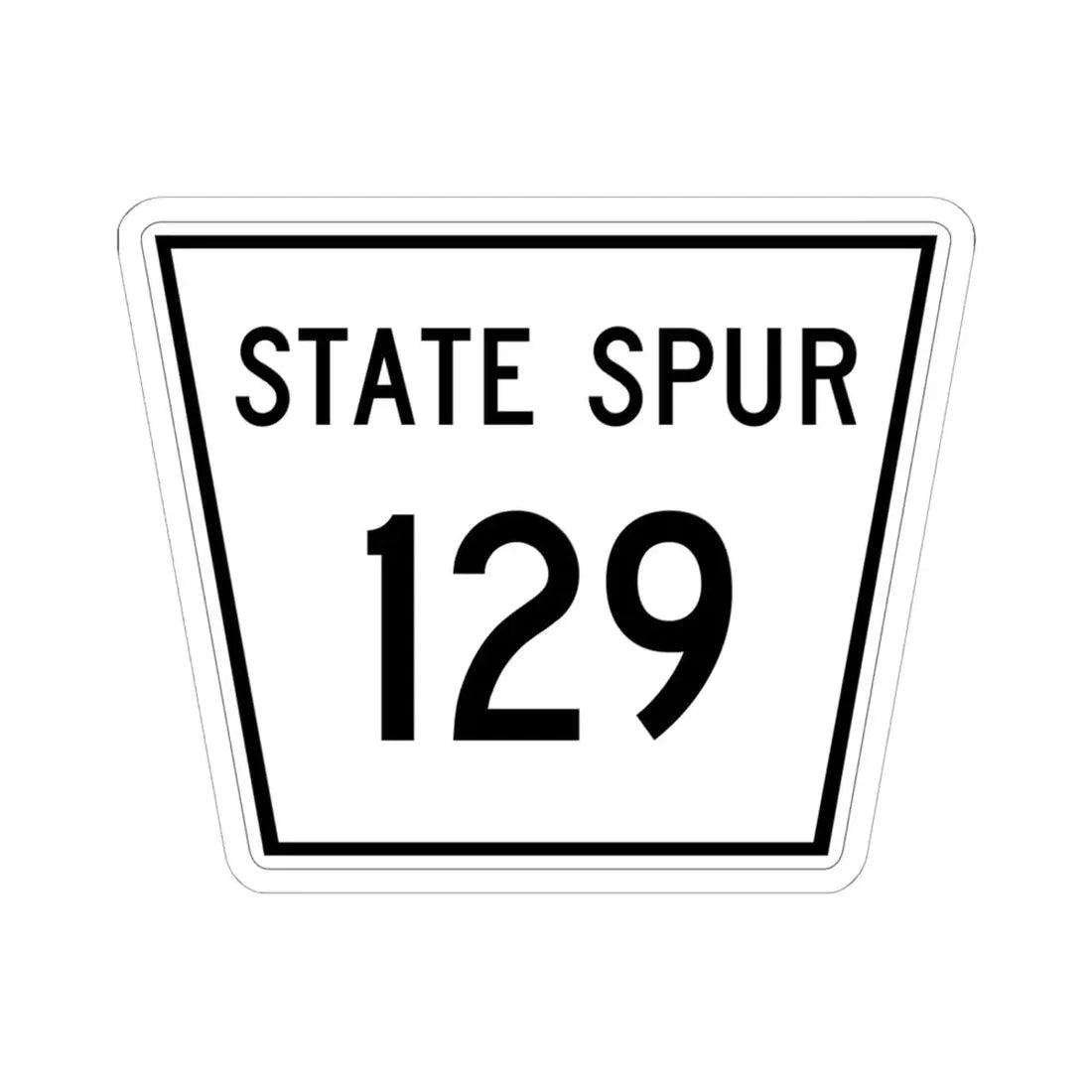 Nebraska State Spur 129 (Nebraska) (Road Sign) STICKER Vinyl Kiss-Cut Decal 6 Inch White - The Sticker Space