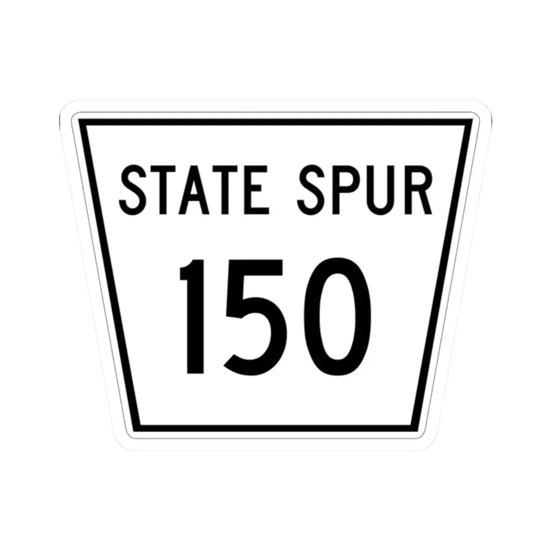 Nebraska State Spur 150 (Nebraska) (Road Sign) STICKER Vinyl Kiss-Cut Decal 2 Inch White - The Sticker Space