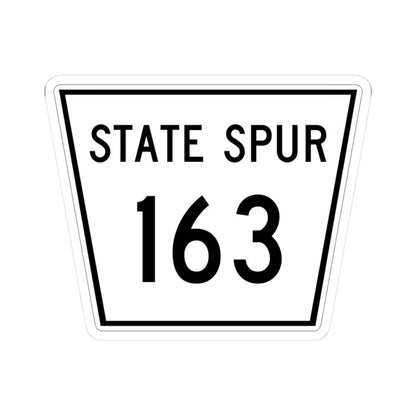 Nebraska State Spur 163 (Nebraska) (Road Sign) STICKER Vinyl Kiss-Cut Decal 3 Inch White - The Sticker Space
