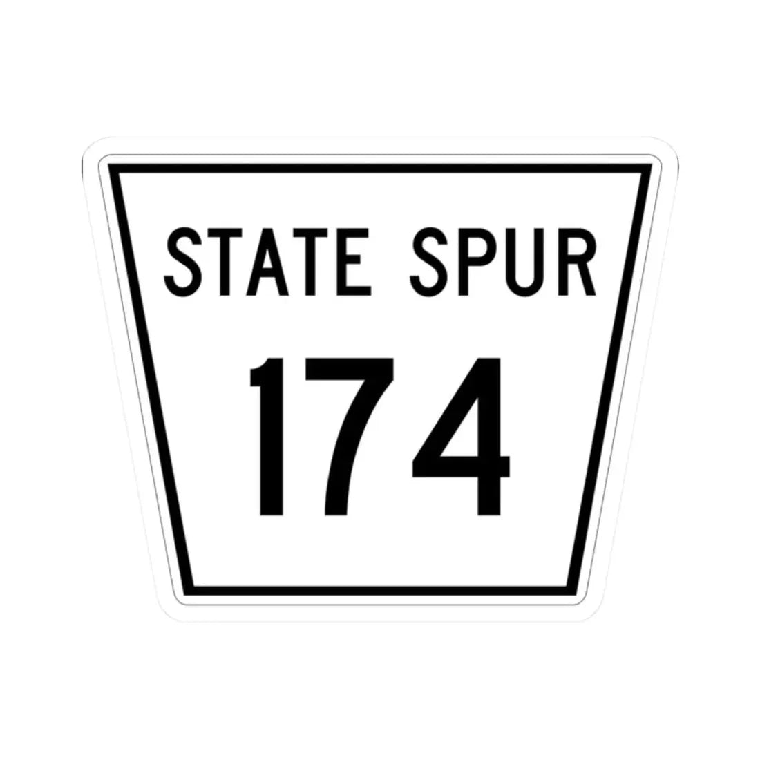 Nebraska State Spur 174 (Nebraska) (Road Sign) STICKER Vinyl Kiss-Cut Decal 2 Inch White - The Sticker Space